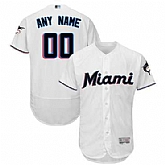 Customized Miami Marlins White Baseball Home Flex Base Jersey,baseball caps,new era cap wholesale,wholesale hats